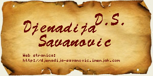 Đenadija Savanović vizit kartica